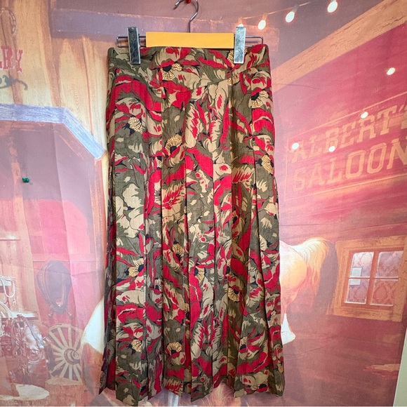 NWT Vintage Azner Reli Italian Wool Pleated Midi Skirt Hudson’s Bay 44 - Picture 5 of 9